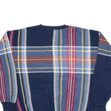NAUTICA Mens Patterned Jumper Blue Check Tight Knit XL