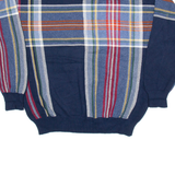 NAUTICA Mens Patterned Jumper Blue Check Tight Knit XL