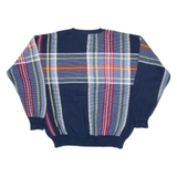 NAUTICA Mens Patterned Jumper Blue Check Tight Knit XL