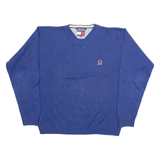 TOMMY HILFIGER Mens Jumper Blue Tight Knit XL