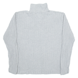 NAUTICA Mens Jumper Grey 1/4 Zip Tight Knit XL