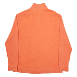 TOMMY HILFIGER Mens Jumper Orange 1/4 Zip Tight Knit XL