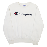CHAMPION Mens Sweatshirt White Crew Neck M