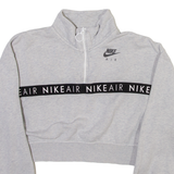 NIKE Air Womens Sweatshirt Grey 1/4 Zip S