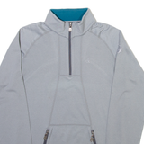 CALVIN KLEIN Golf Womens Sweatshirt Grey 1/4 Zip UK 10