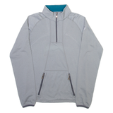 CALVIN KLEIN Golf Womens Sweatshirt Grey 1/4 Zip UK 10
