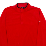NIKE Mens Sweatshirt Red 1/4 Zip M