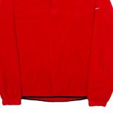 NIKE Mens Sweatshirt Red 1/4 Zip M