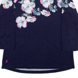 JOULES Floral Thin Feel Womens Sweatshirt Blue UK 10