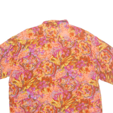 LINEA UOMO Womens Printed Shirt Pink Off Shoulder Viscose Crazy Pattern XL