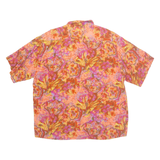 LINEA UOMO Womens Printed Shirt Pink Off Shoulder Viscose Crazy Pattern XL