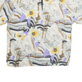 SCHILD Womens Printed Blouse Beige Button Neck Floral UK 14