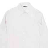 ARIS Womens Shirt Beige Collared Long Sleeve S