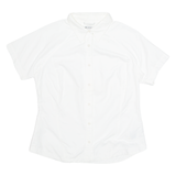 COLUMBIA Womens Shirt White Collared Nylon S