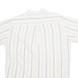 COUNTRY SPORT PRODUCTS Womens Printed Shirt Cream Button Neck Pinstripe M