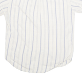 COUNTRY SPORT PRODUCTS Womens Printed Shirt Cream Button Neck Pinstripe M