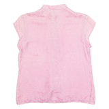 IDEALE Womens Shirt Pink Button Neck M