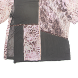 FRANK WALDER Womens Printed Top Pink Paisley UK 16