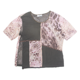 FRANK WALDER Womens Printed Top Pink Paisley UK 16