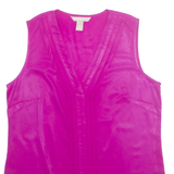 BANANA REPUBLIC Womens Vest Pink V-Neck Sleeveless XS
