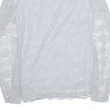 Womens Top Grey Long Sleeve Nylon M