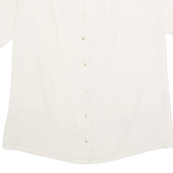 AN'GE Womens Blouse Cream V-Neck S