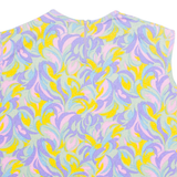 Womens Printed Top Purple Sleeveless Crazy Pattern M