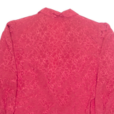 SOMMERMANN Womens Blouse Red V-Neck Long Sleeve 80s S
