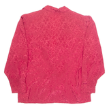 SOMMERMANN Womens Blouse Red V-Neck Long Sleeve 80s S