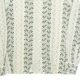 OPEC Womens Printed Shirt Green Collared Long Sleeve 90s Floral M