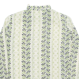 OPEC Womens Printed Shirt Green Collared Long Sleeve 90s Floral M