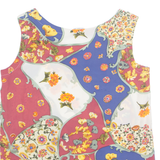 MAYON Womens Printed Vest Red Sleeveless Silk Floral M