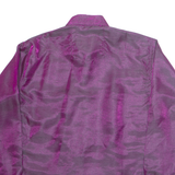 CONSTANT Glitter Womens Shirt Purple Collared Long Sleeve S