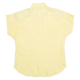 SABRINA Womens Printed Shirt Yellow Collared Pinstripe S