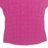 SALEWA Womens Printed Shirt Pink Collared Check UK 18
