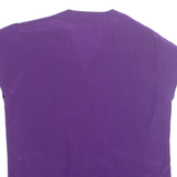 LATAA STYLE Womens Printed Blouse Purple V-Neck Spotted S