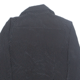 Womens Printed Shirt Black Collared Long Sleeve Spotted S