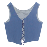 Womens Corset Blue Sleeveless S