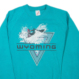 JERZEES Wyoming Womens Sweatshirt Blue Crew Neck L