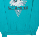 JERZEES Wyoming Womens Sweatshirt Blue Crew Neck L