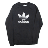 ADIDAS Mens Sweatshirt Black Crew Neck S