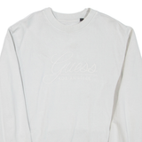 GUESS Mens Sweatshirt Grey Crew Neck L