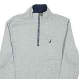 NAUTICA Mens Sweatshirt Grey 1/4 Zip M