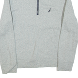 NAUTICA Mens Sweatshirt Grey 1/4 Zip M