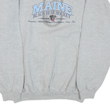 PERRIN WEAR Maine Black Bear Hockey Mens Sweatshirt Grey Crew Neck USA M