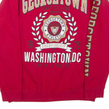 Georgetown Washington Dc Mens Sweatshirt Red Crew Neck L