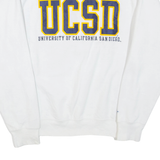 BLUE University Of California San Diego Mens Sweatshirt White Crew Neck USA XS