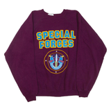 HANES Special Forces Mens Sweatshirt Purple Crew Neck XL