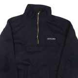 GAME Mens Sweatshirt Black 1/4 Zip L