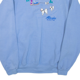 LEE Alaska Mens Sweatshirt Blue Collared USA L